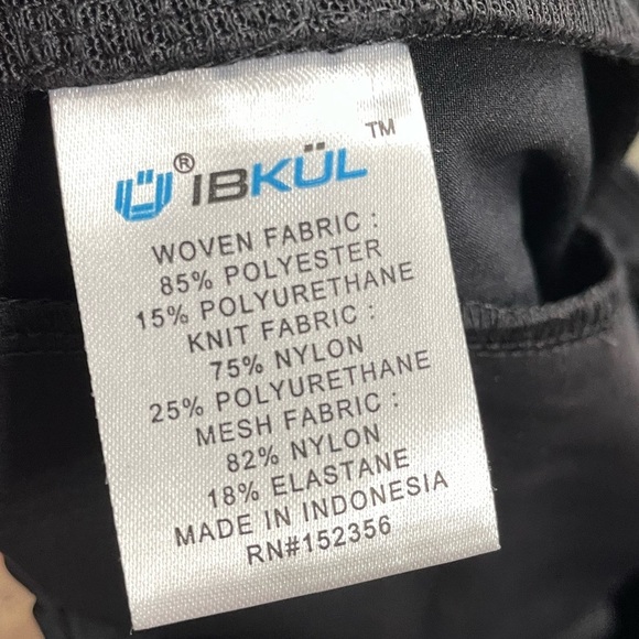 Ibkul Black Ankle Pants Sz 8 Stretch Athletic Golf Travel Office Performance 18 - Picture 4 of 5